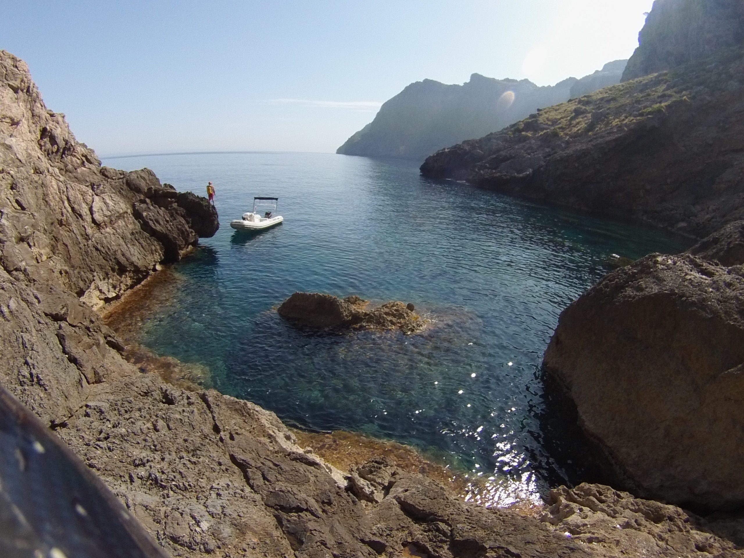 View of sea and cliffs in Majorca